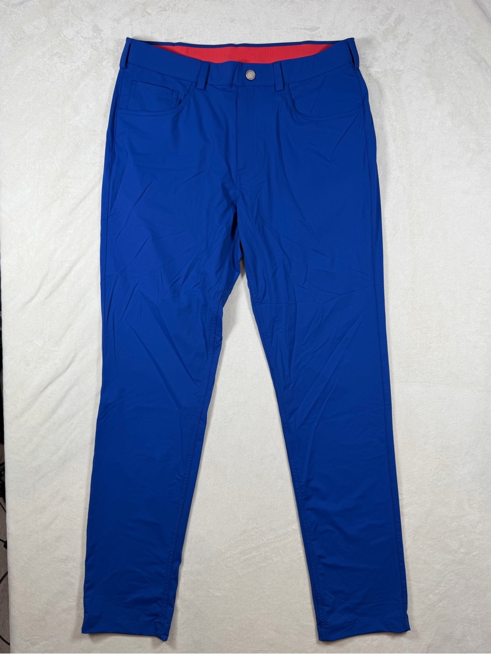 Men's Redvanly Large Performance Stretch Chinos in Royal Blue